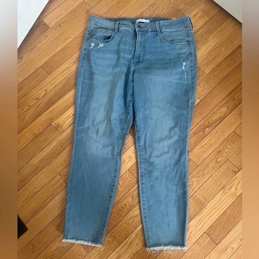 Nine West Skinny Raw Hem Jean